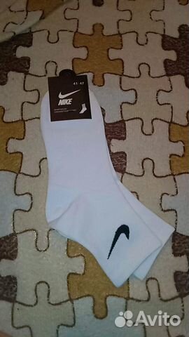 Носки nike высокие белые