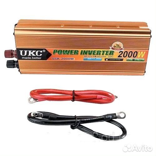 Инвертор напряжения 12-220V UKC 2000W