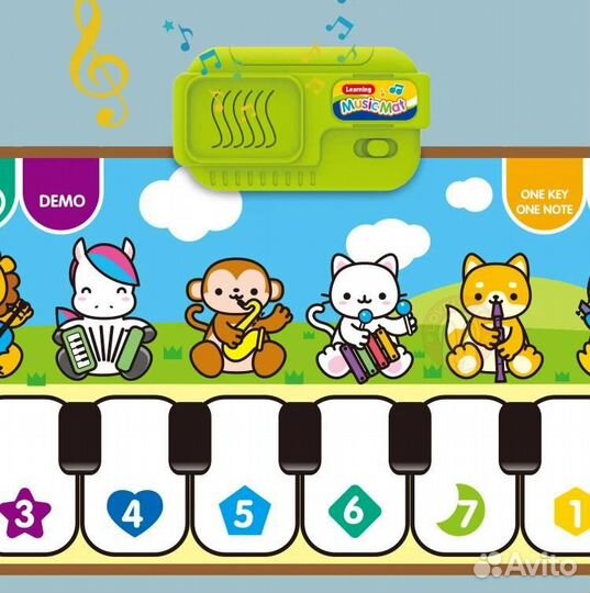 Музыкальный коврик-пианино