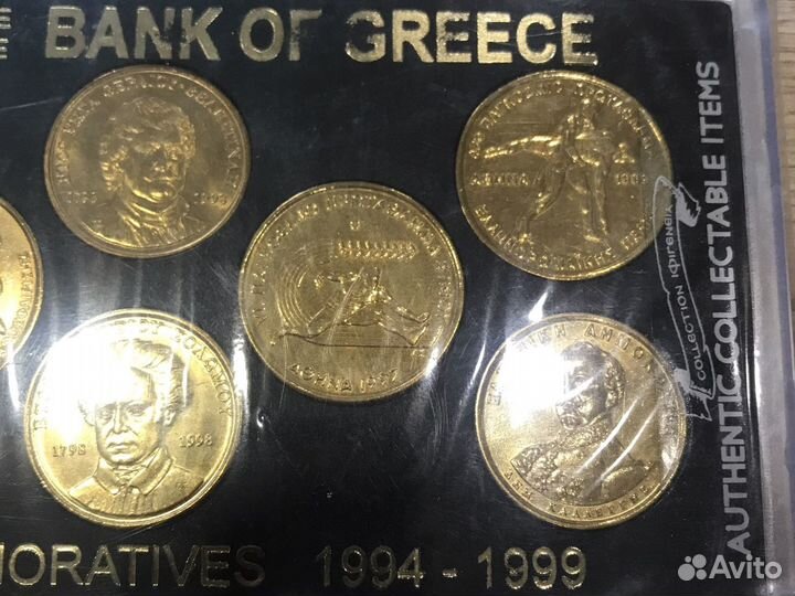 Набор олимпийских монет Греция 1997-1999