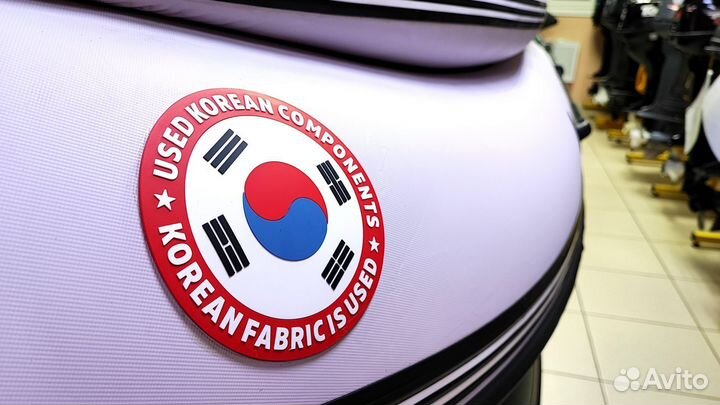 Лодка мишимо фемели PRO400(бело-зеленая)