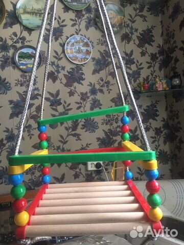 Качели новые,деревянные подвесные