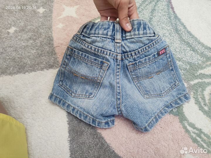 Джинсовые шорты и джинсовая юбка для девочки 92-98