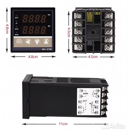 REX-C100 цифровой регулятор температуры Термостат