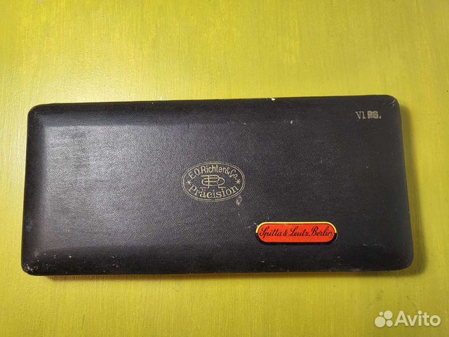 Старинная готовальня E.O.Richter& Co., начало хх в