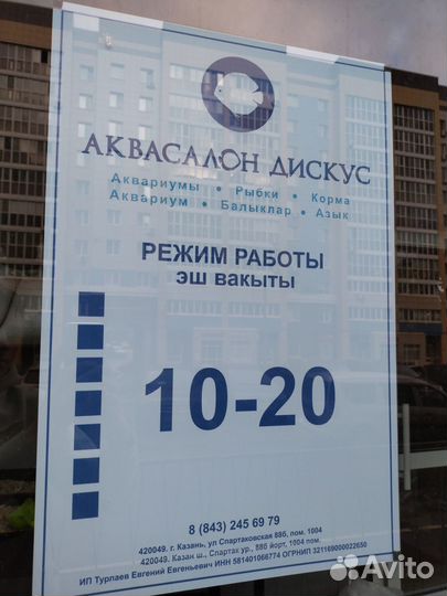 Магазин профессиональной аквариумистики в Казани