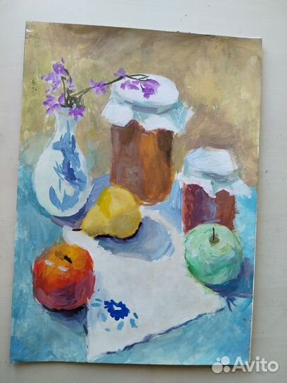 Рисунки гуашью и карандашом