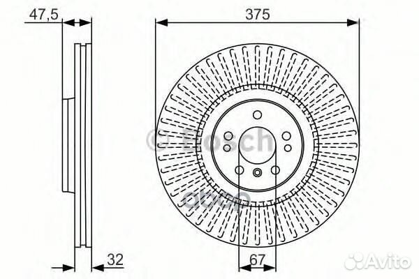 Диск тормозной 0986479A26 Bosch