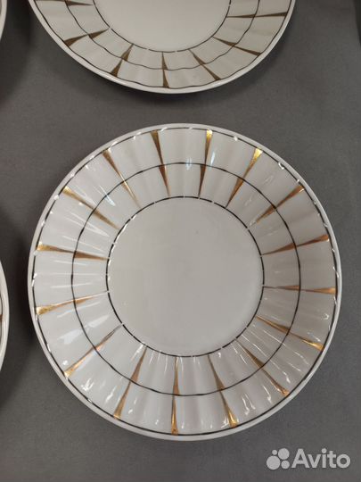 Блюдце Золотая сетка Вербилки Фарфор СССР