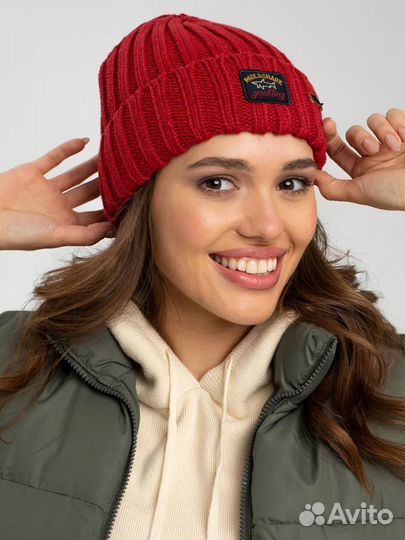 Шапка Paul Shark красная женская