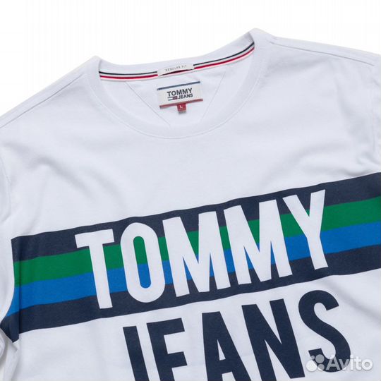 Белая футболка tommy jeans