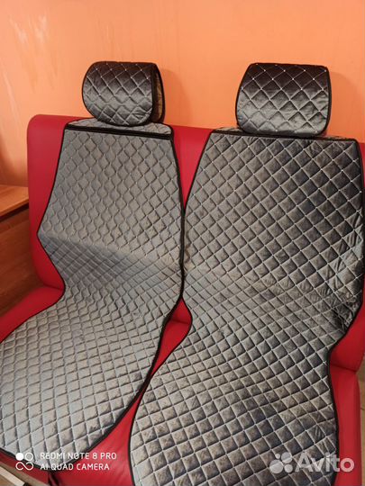 Накидки сидений велюр передние (серые)
