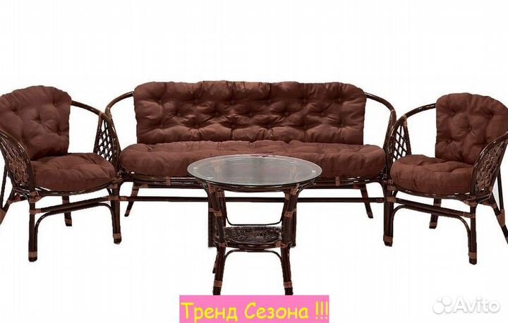 Набор садовой мебели для дачи Багамы XL ротанг