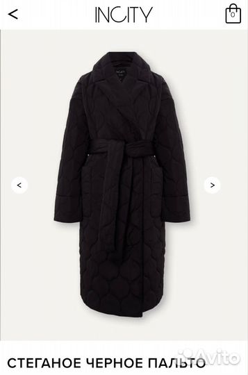 Пальто черное женское Incity 46-48(м), рост 170см