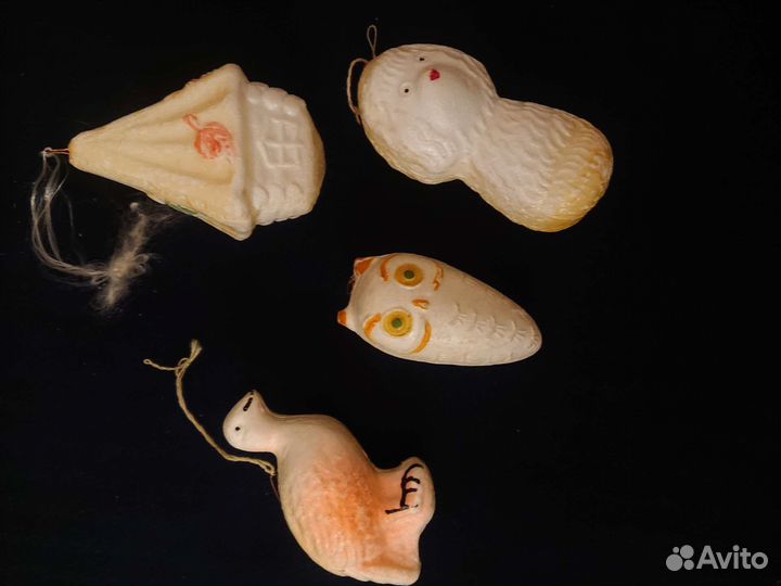 Елочные игрушки СССР стекло и пенопласт