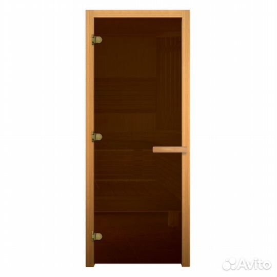 Дверь для Бани стекло Бронза 180х70 везувий