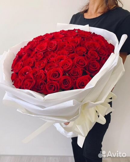 Яркий Букет Из Красных Роз