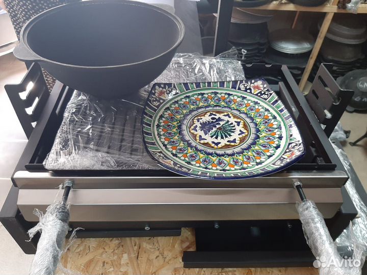 Казан чугунный 6л с печью