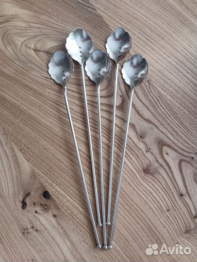 Коктейльная ложка-трубочка