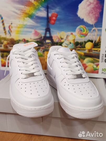 Кроссовки nike air force 1 белые