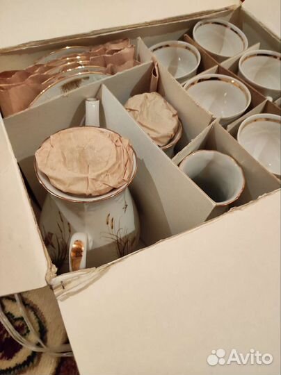 Чайный, Кофейный сервиз Охота СССР 22 предмета