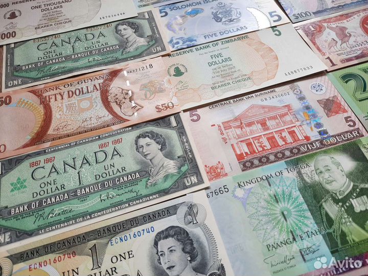 Купюры коллекционные, со всего мира, от 1954 года