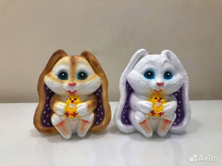 Фигурки зайчиков на пасху