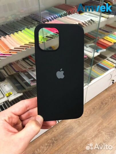 Чехол на iPhone 12 Pro Max (Закрытый низ) Чёрный