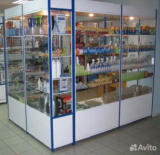 Витрина торговая металлическая