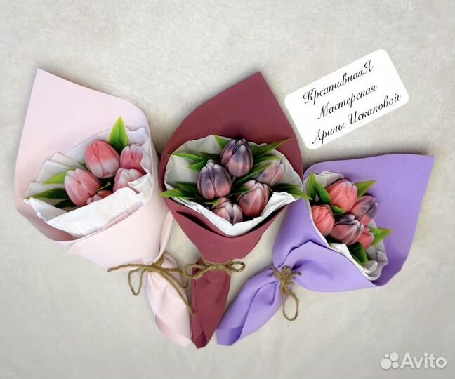 Букеты из мыла, ручная работа к дню учителя