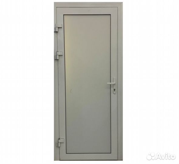 Дверь алюминиевая белая