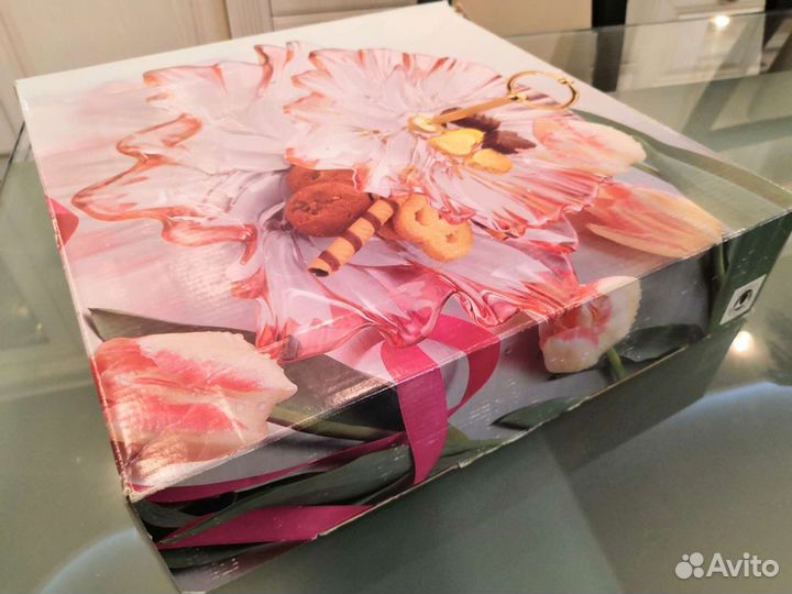 Ваза для фруктов цветное стекло