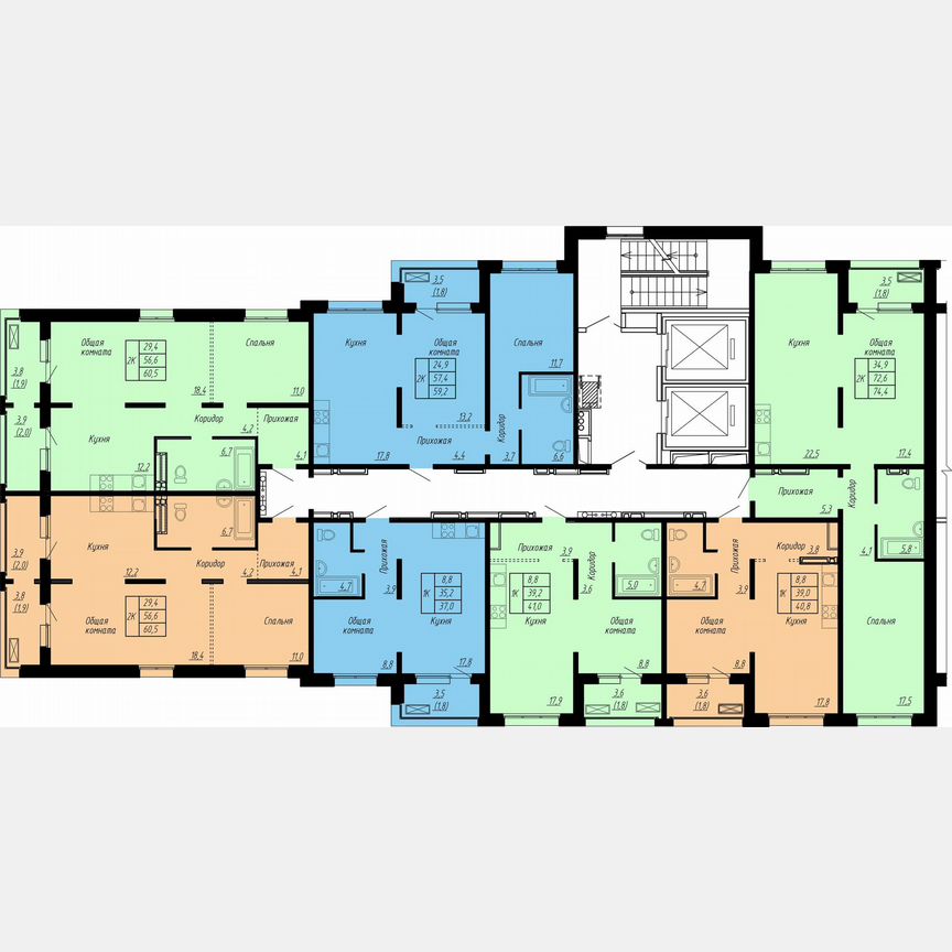 1-к. квартира, 40,8 м², 16/17 эт.