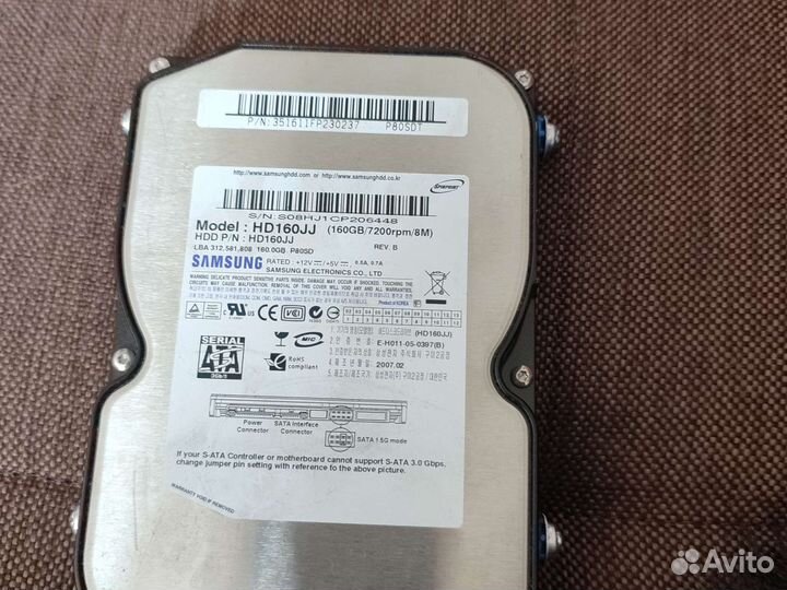 Жесткий диск 160 гб samsung