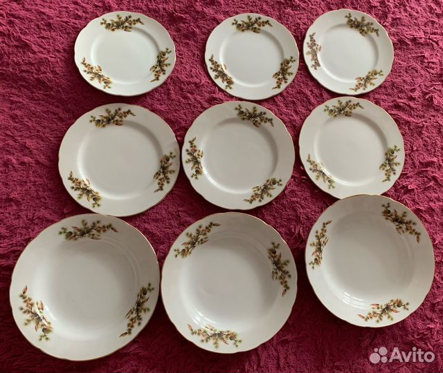 Набор фарфоровых тарелок MS China Japan