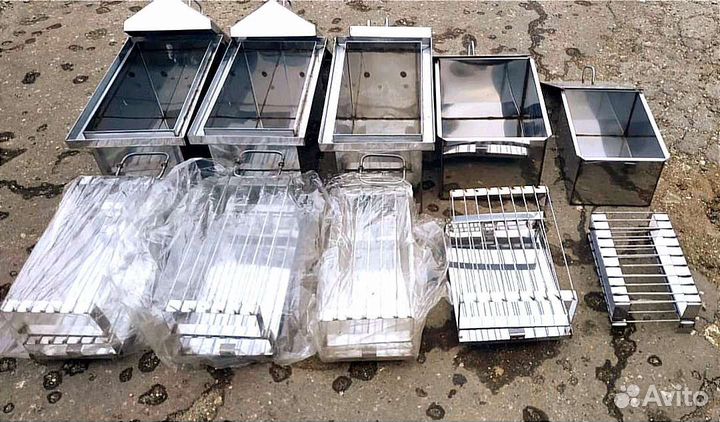 Коптильня горячего копчения. Нержавеющая сталь