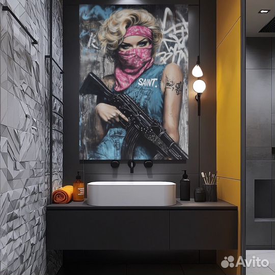 Картина маслом девушка Мэрлин Монро Декор стен