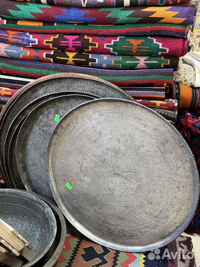 Медные подносы, антикварные. Прием-продажа