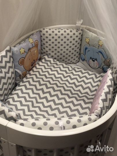 Бортики в кроватку, постельное белье