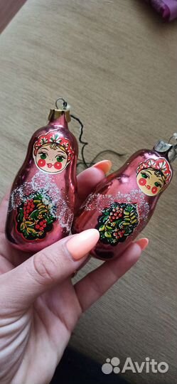 Елочные игрушки СССР матрешки