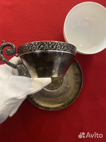 Царская серебряная чайная пара, 84 пробы