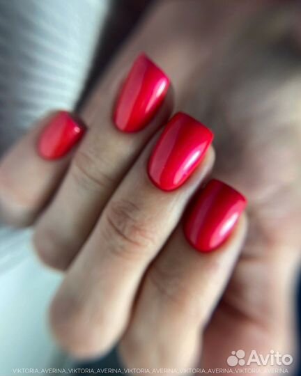 Маникюр гель лак наращивание