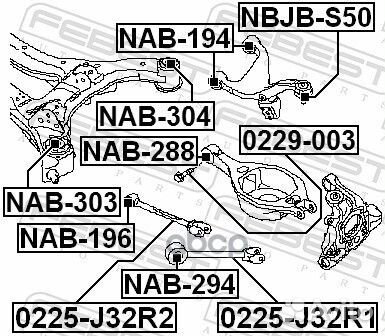 Болт с эксцентриком nissan murano RUS make Z51R