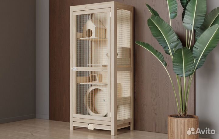 Клетка для грызунов шиншилл дегу Р3В 140х60х60