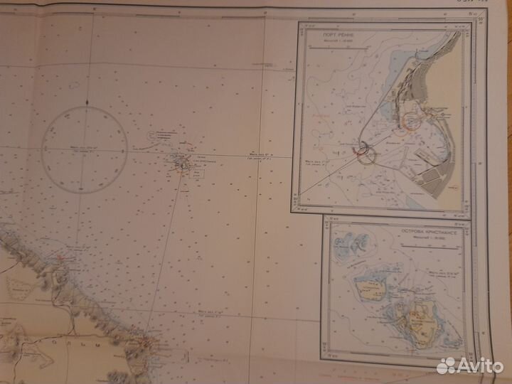 Лоция карта вмф СССР о. Борнхольм