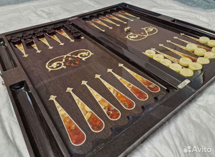 Нарды Кул Шариф янтарь мореный дуб