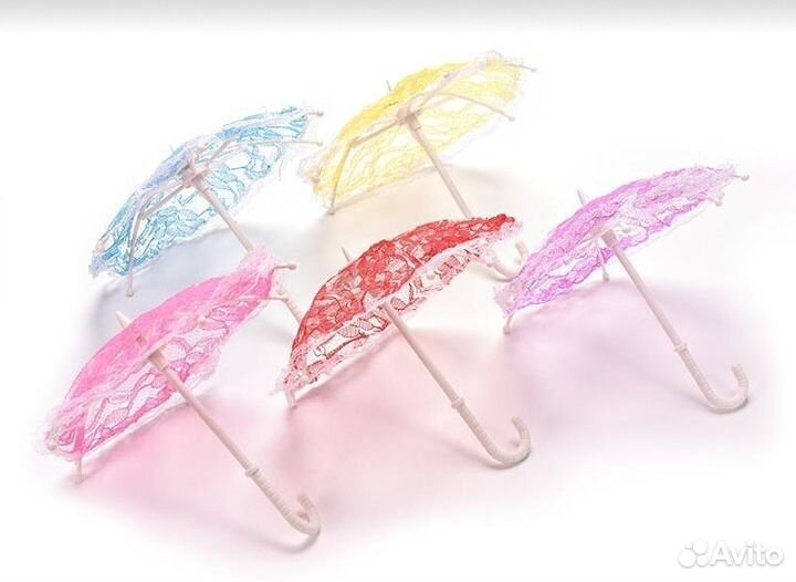 Кукльные зонтики, декоративные бабочки