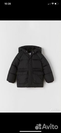 Пуховик для мальчика zara 104