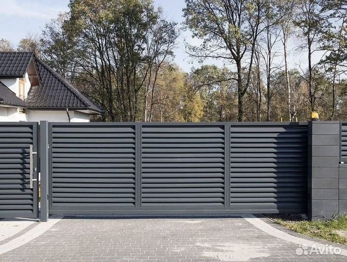 Забор жалюзи металлические