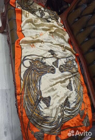 Палантины hermes шелк италия